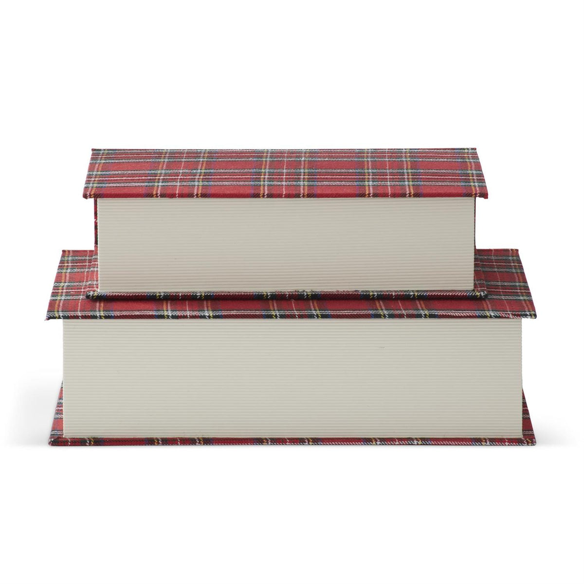 Christmas Plaid Nesting Books