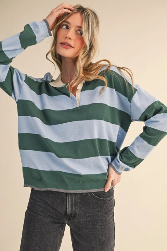 Striped Rugby Swetaer