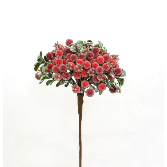 13" Icy Berry Cluster Pick