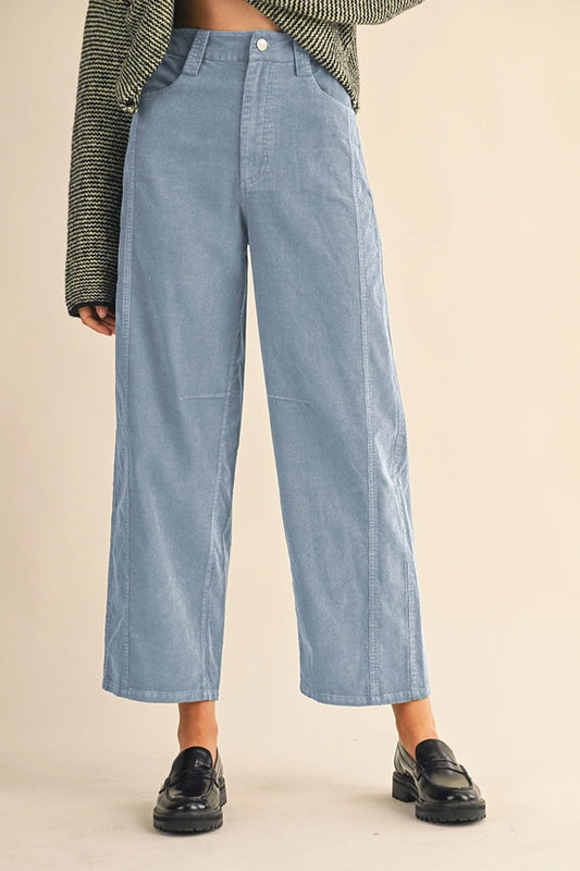 Corduroy High Waist Wide Leg Pants