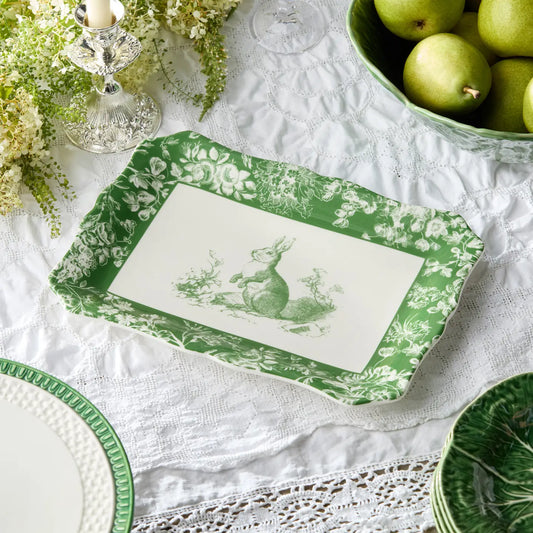 Le Jardin Rectagular Platter 14in X 10in
