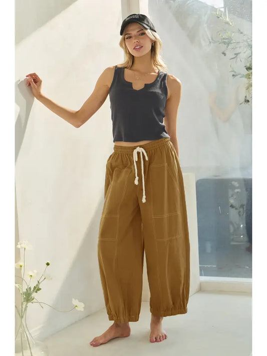 Balloon Cotton Pants