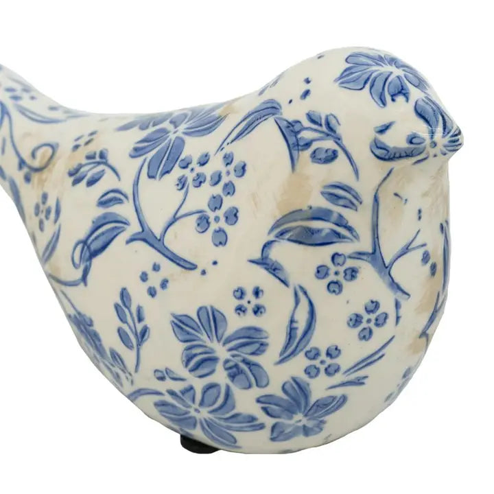 Blue Floral Bird