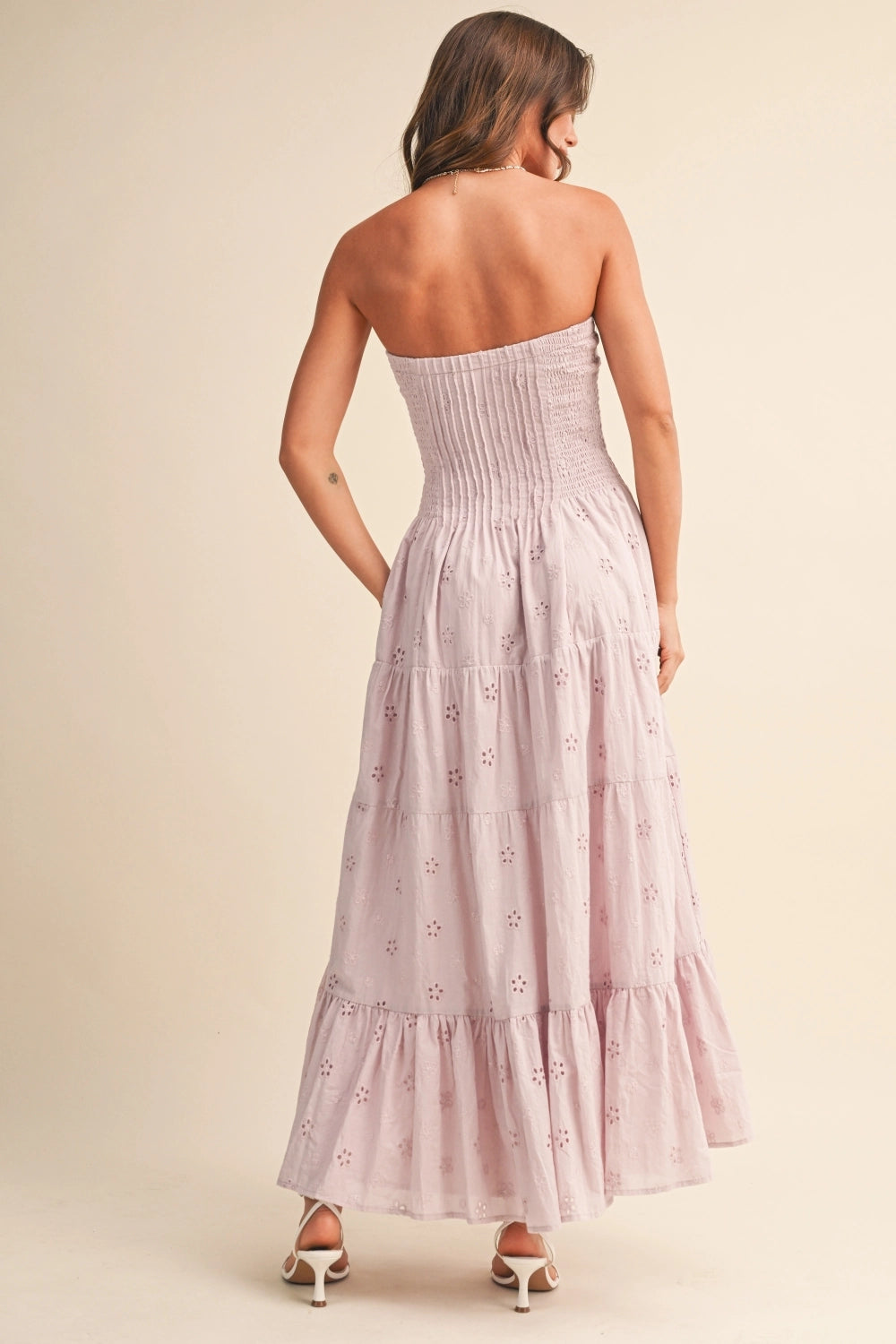 Pleated Layered Midi Dress