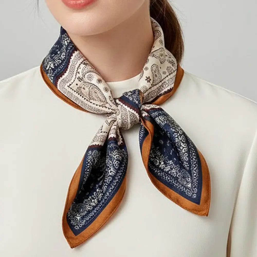 Bandana Print Square Scarf