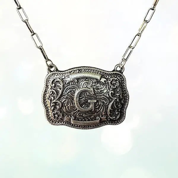 Buckle Initial Necklace
