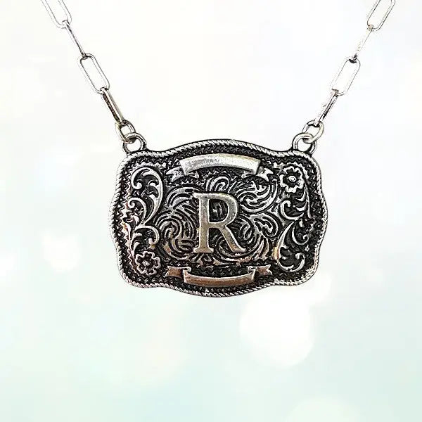 Buckle Initial Necklace