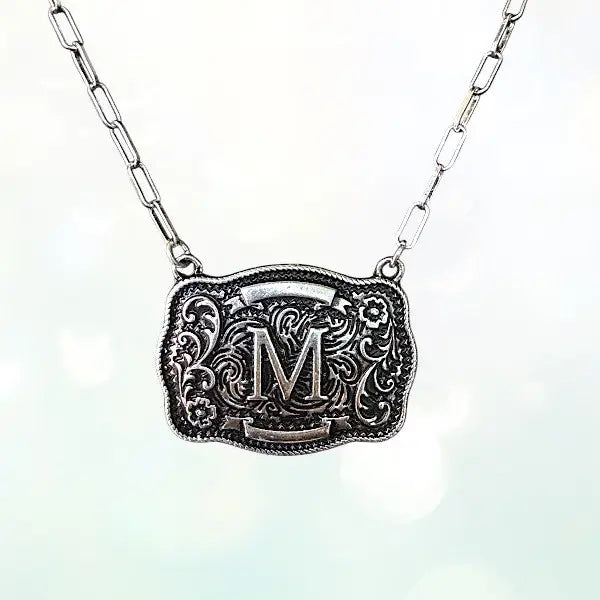 Buckle Initial Necklace