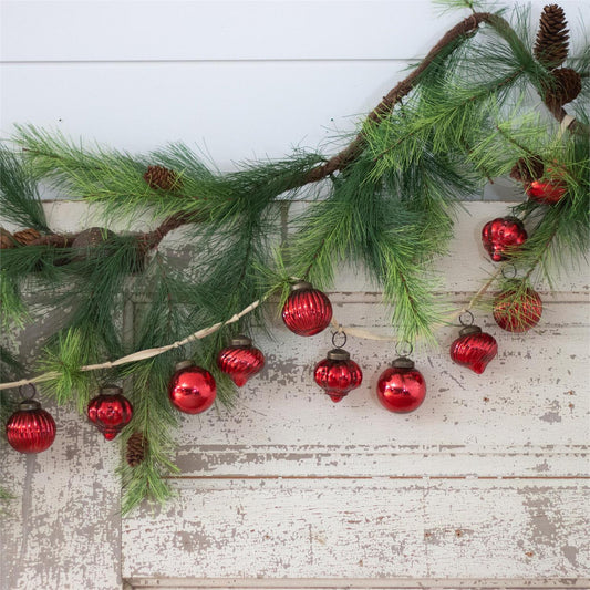Red Mercury Glass Garland