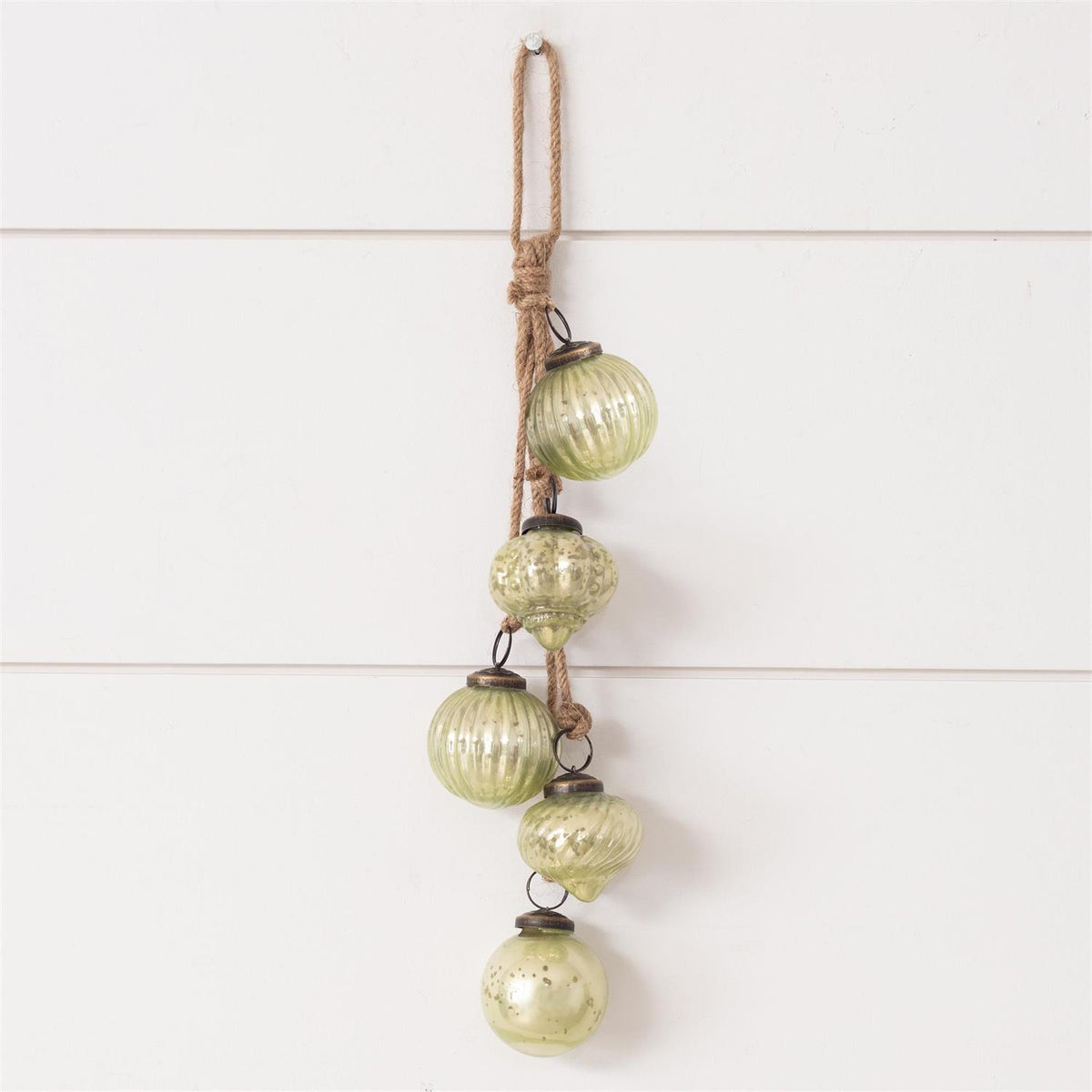 Box of 12 Mini Green Ornaments