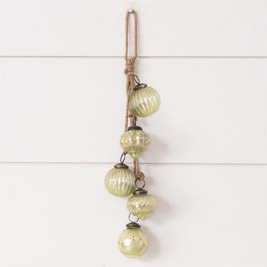 Green Glass Hanging Cluster