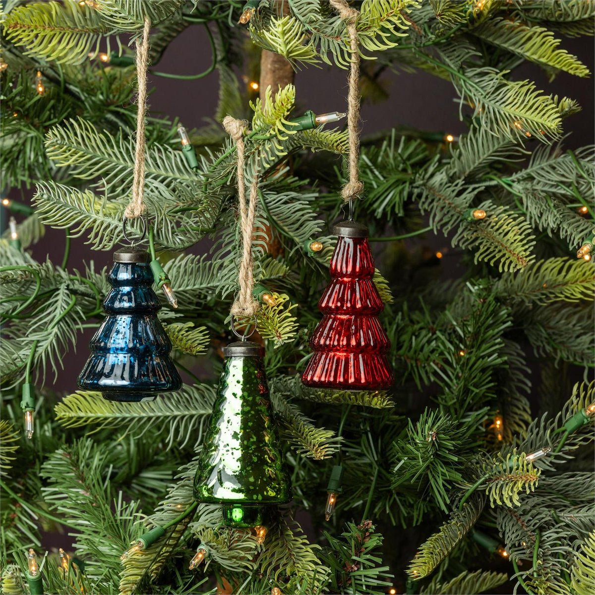 Holiday Tree Glass Ornament
