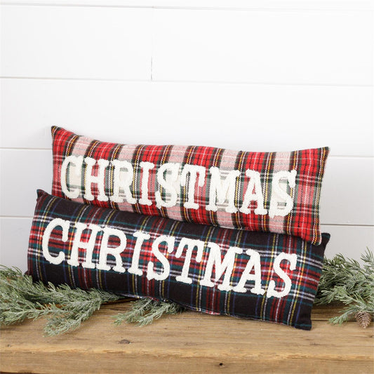 Plaid Christmas Pillow