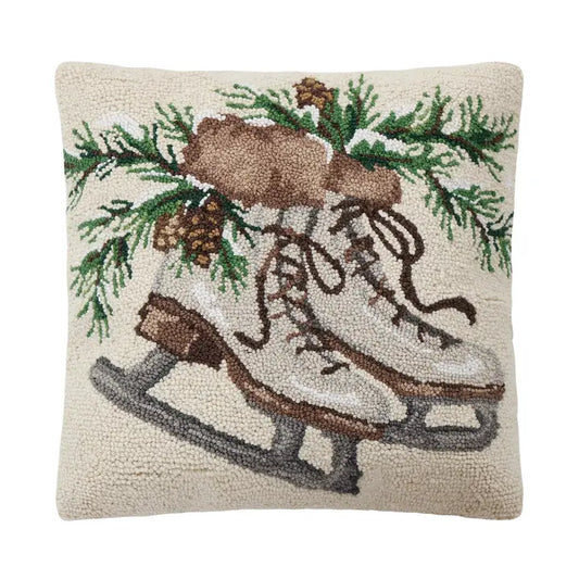 Snowy Ice Skates Hook Pillow