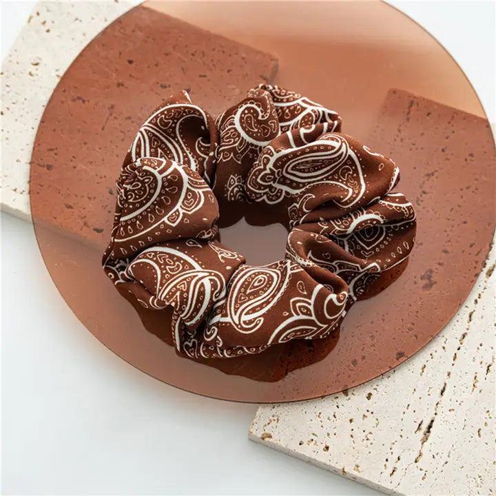 Paisley Print Scrunchie