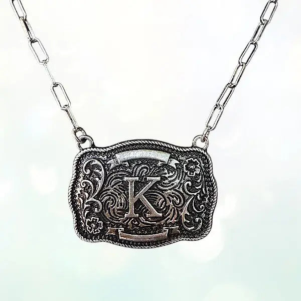 Buckle Initial Necklace