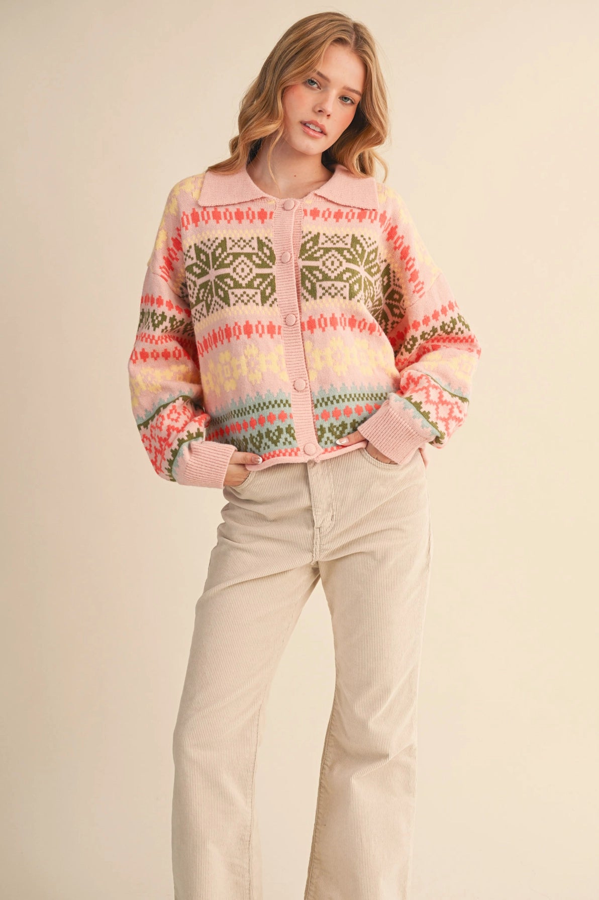 Fair Isle Cardigan Sweater