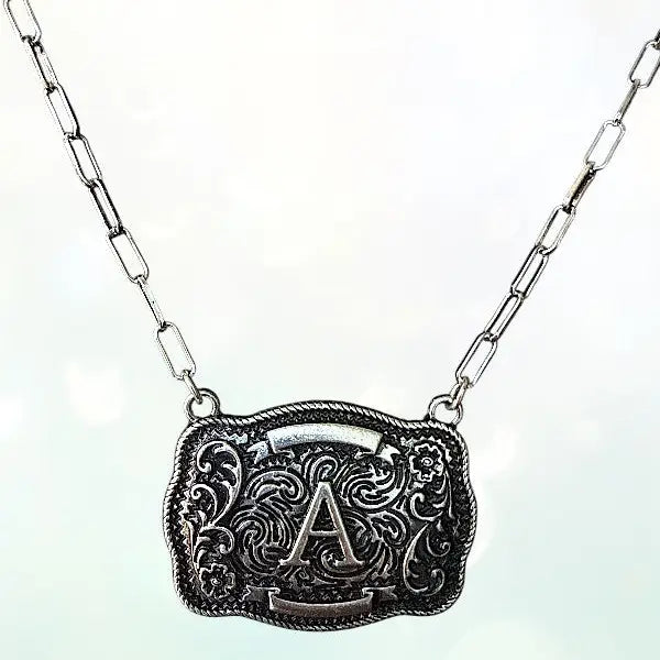 Buckle Initial Necklace