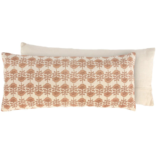 Block Floral Lumbar Pillow