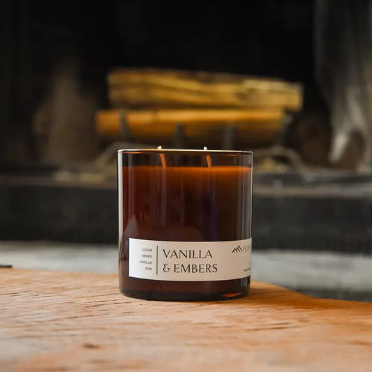 Vanilla & Embers Amber Jar Candle