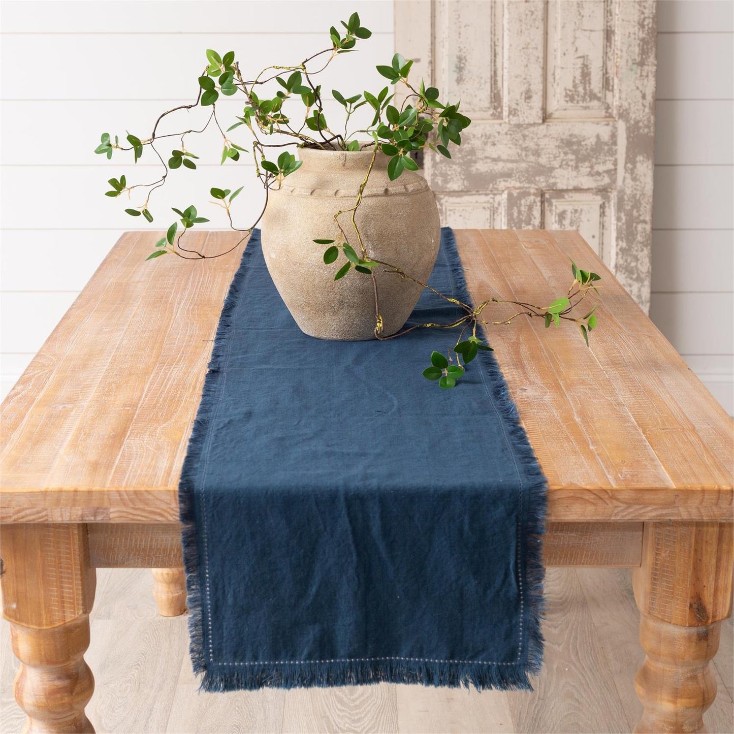 Stonewashed Linen Blend Table Runner