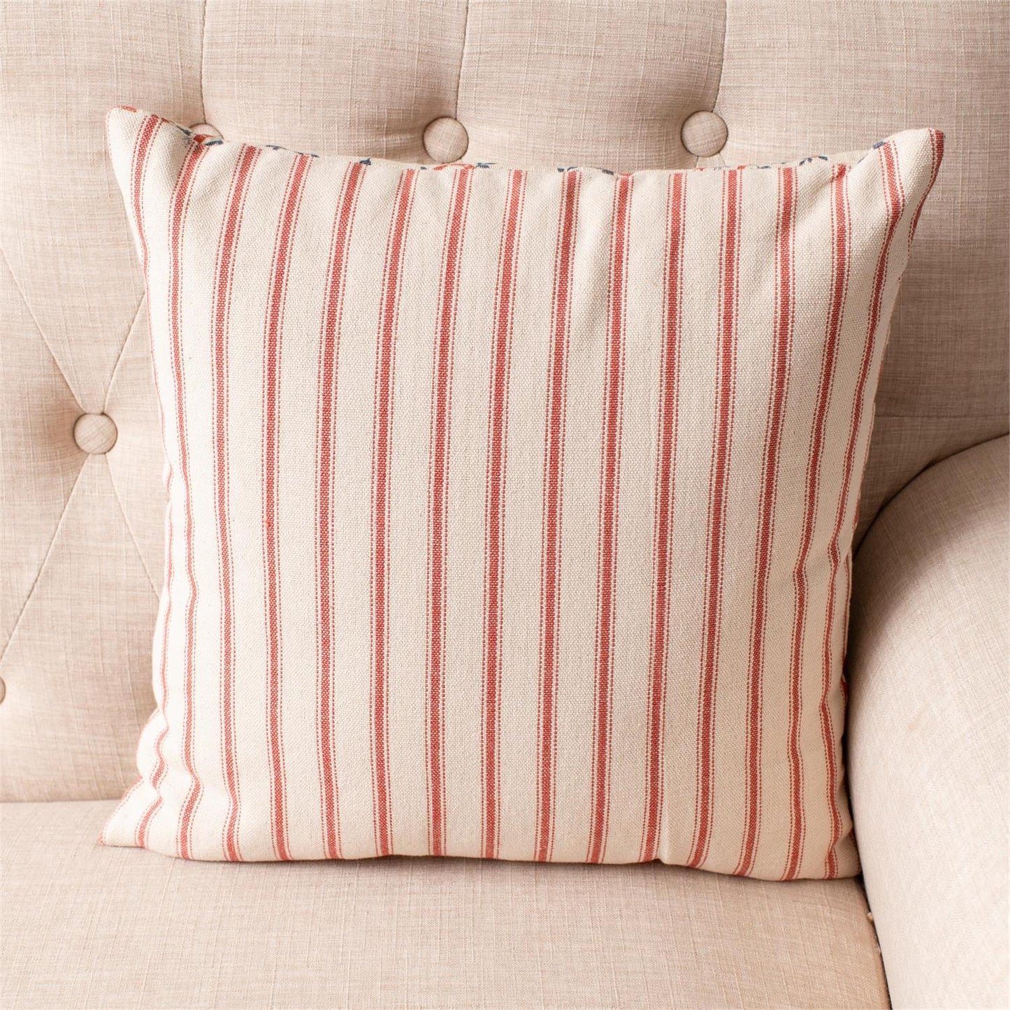 Red & Blue Paisley Pillow