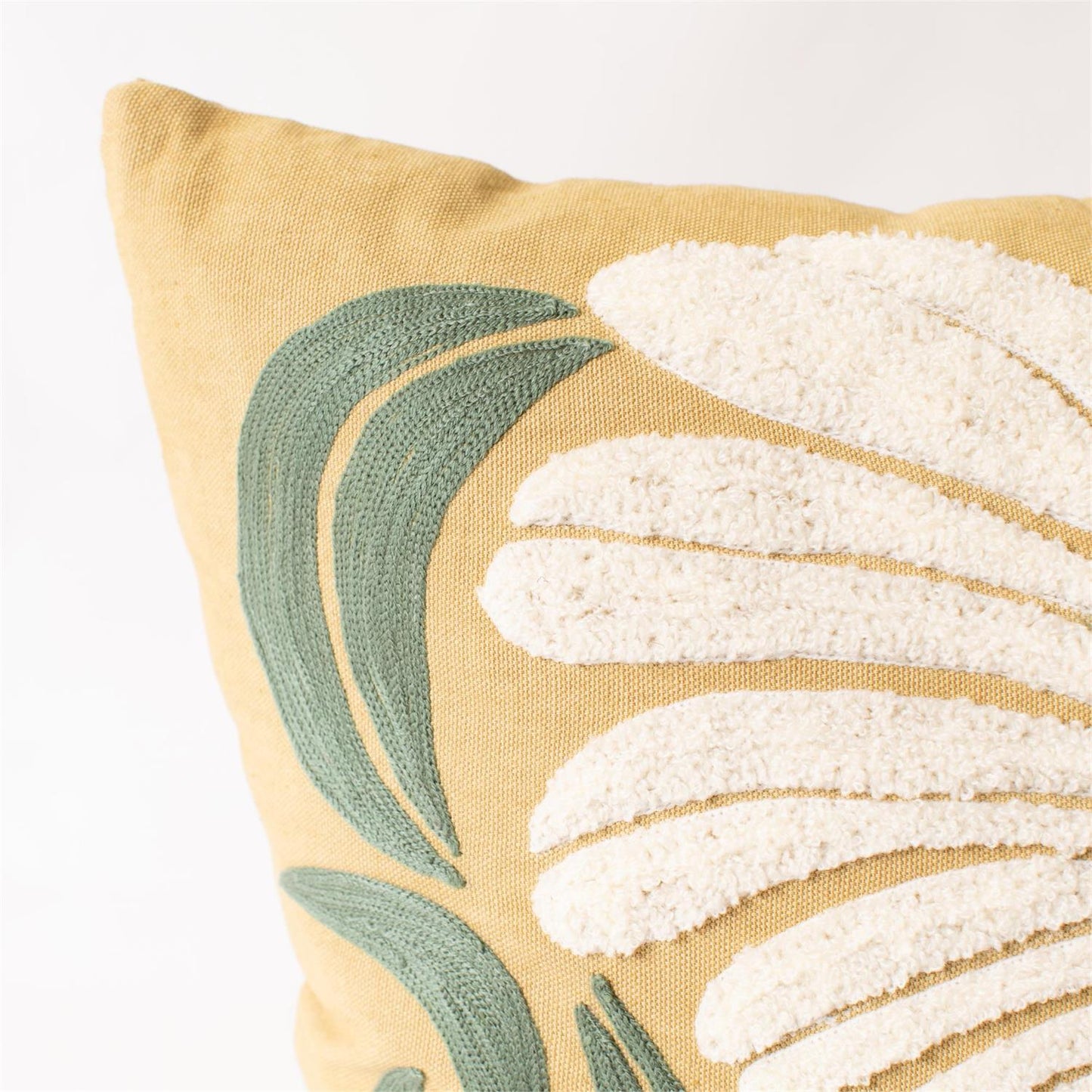 Modern Impressions White Floral Pillow
