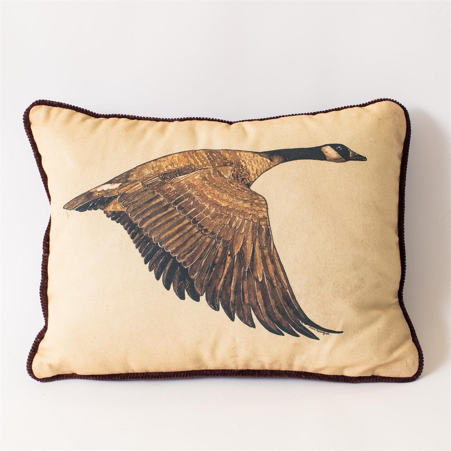 Flying Canadian Goose Pillow