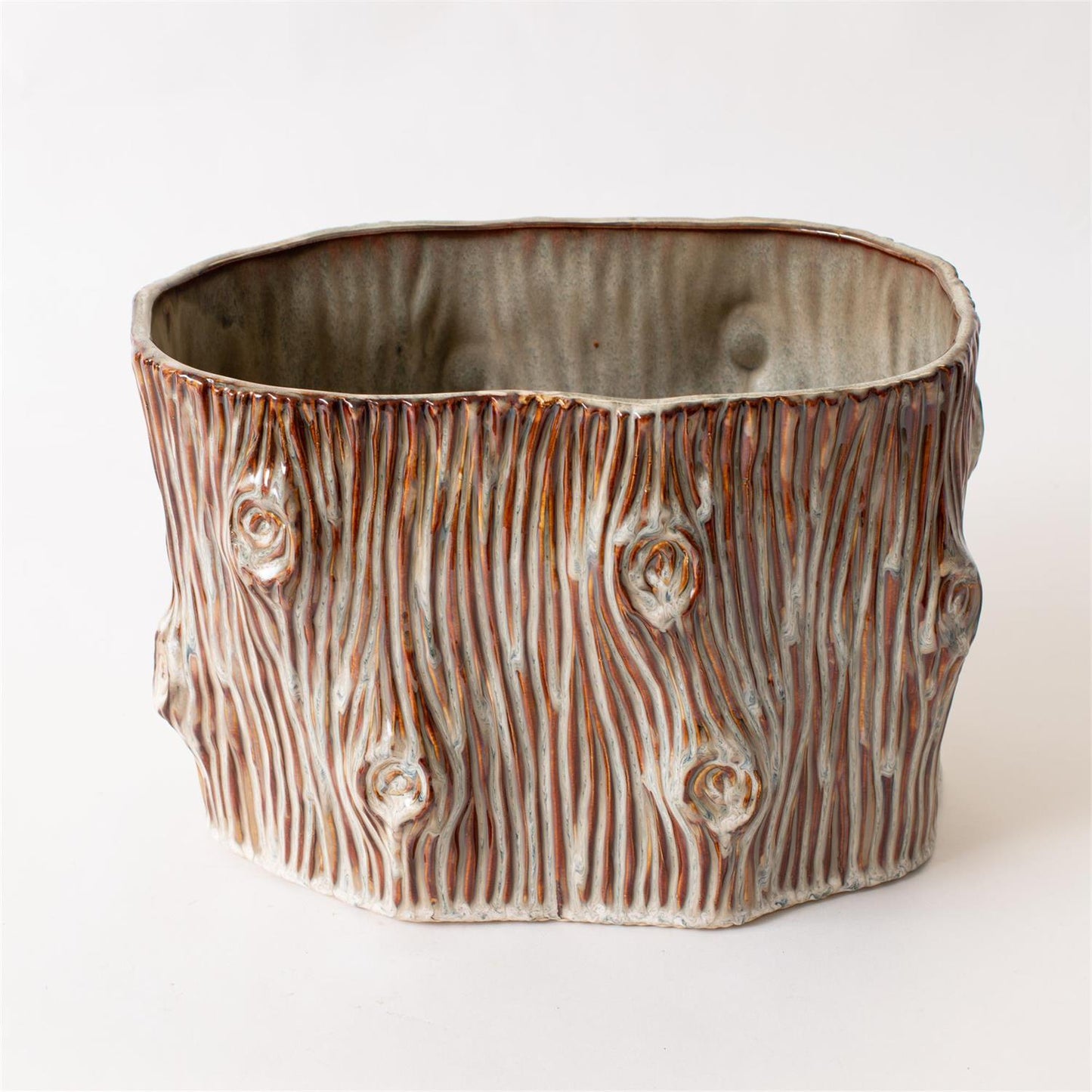 Large Faux Tree Stump Planter