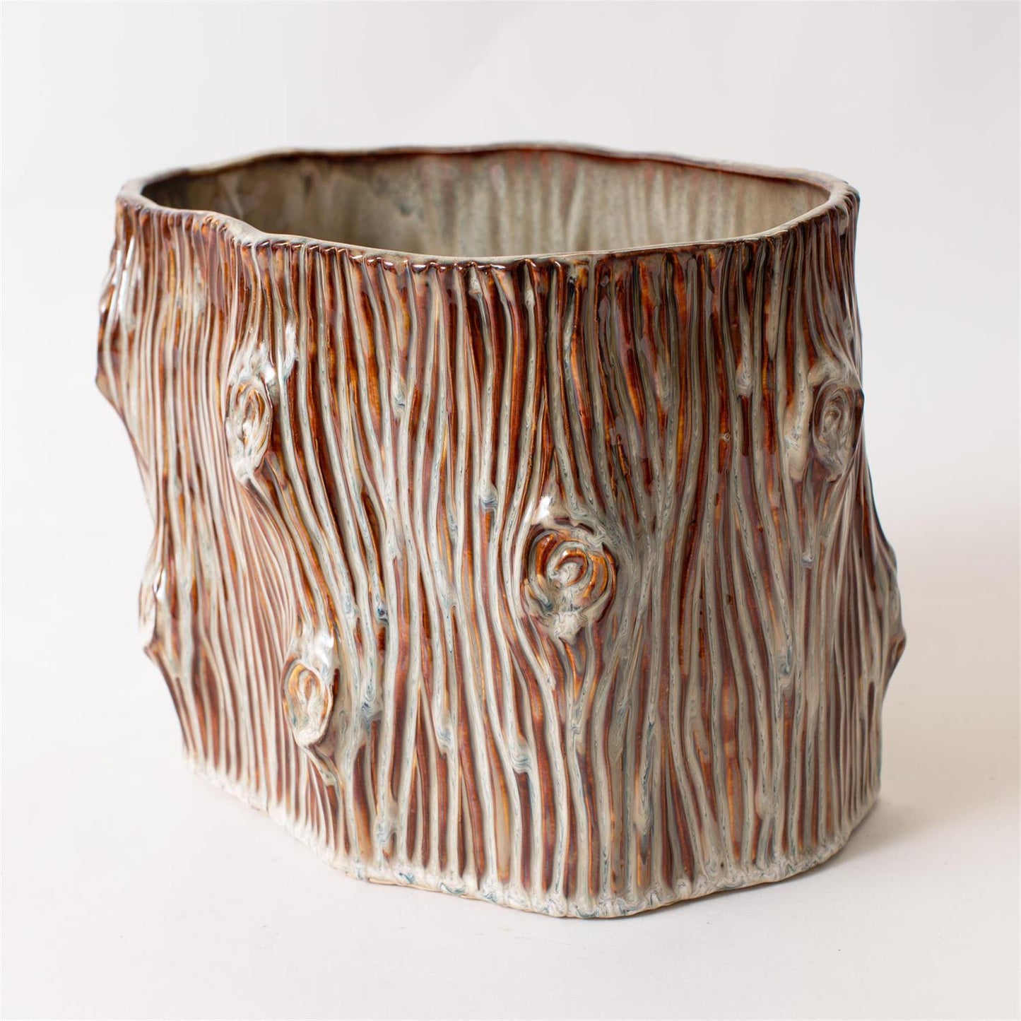 Large Faux Tree Stump Planter