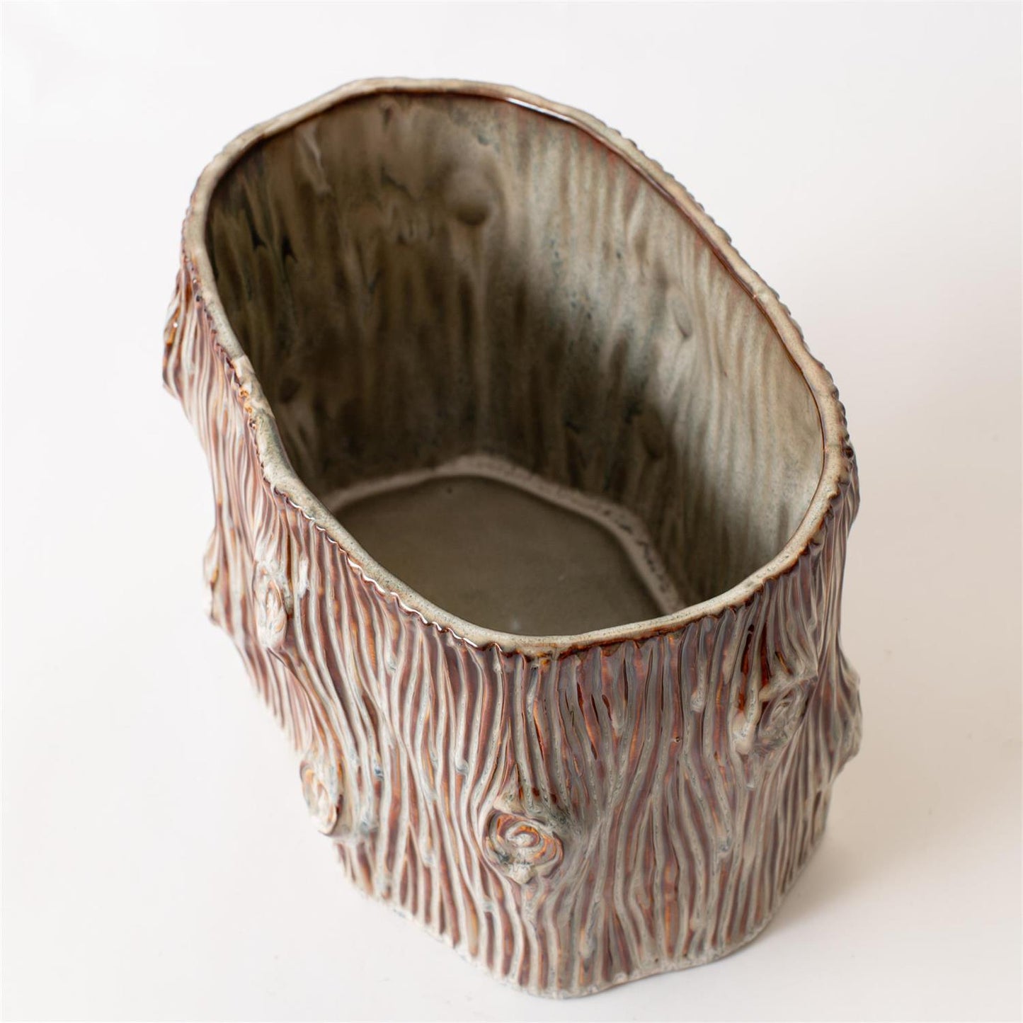 Large Faux Tree Stump Planter