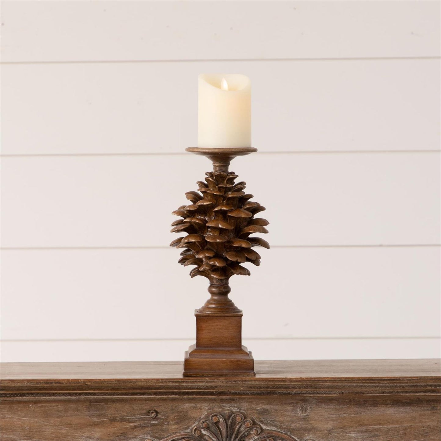 Pinecone Candle Holder