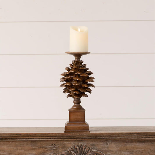 Pinecone Candle Holder