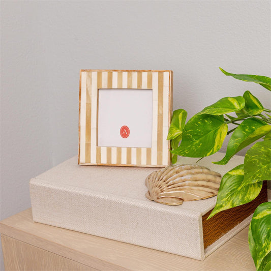 Bone Inlay Stripe Photo Frame