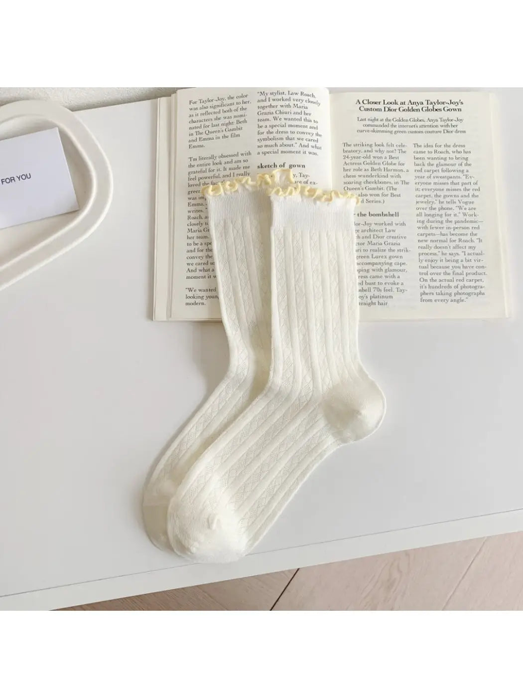 Color Trim Crew Sock