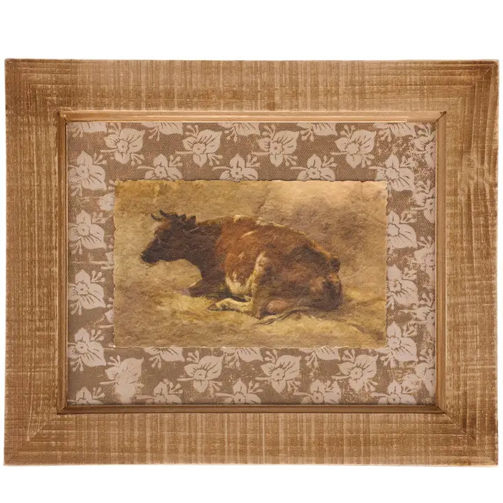 Vintage Cow Framed Print