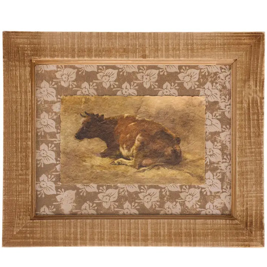 Vintage Cow Framed Print