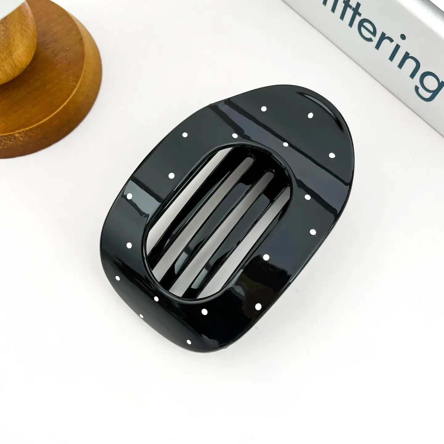 Polka Dot Flat Hair Claw