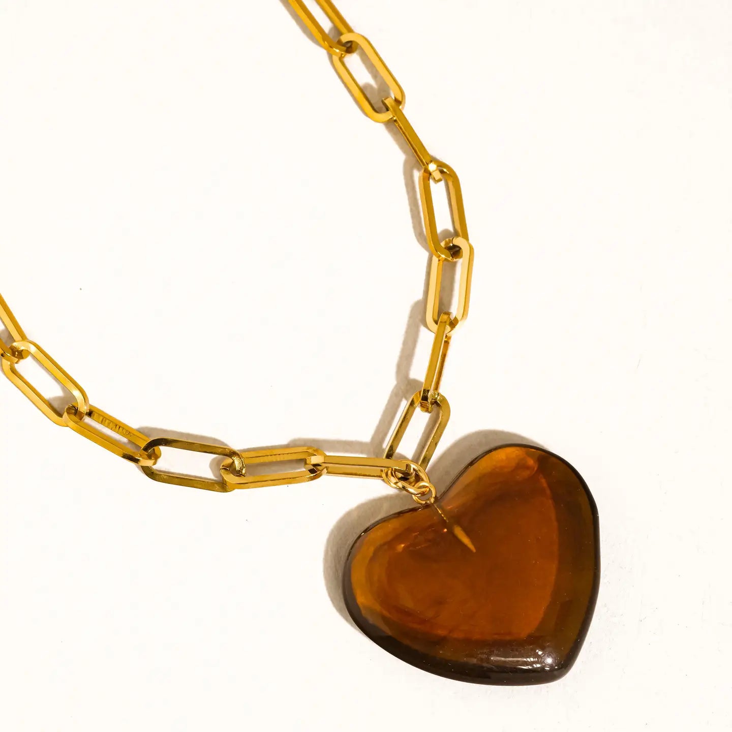 Rouelle 18K Gold Non-Tarnish Heart Chain Necklace