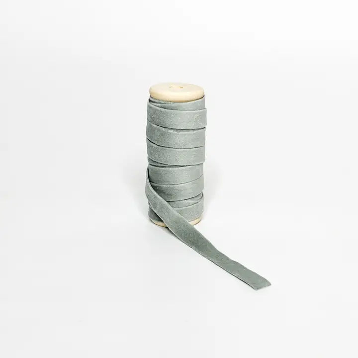 Thin Velvet Finished Edged Ribbon