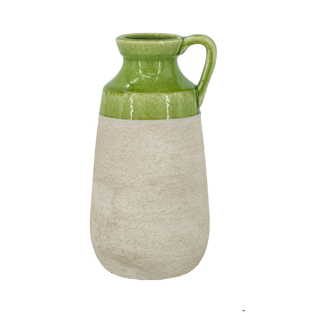 Terra Cotta Jug Vase with Handle