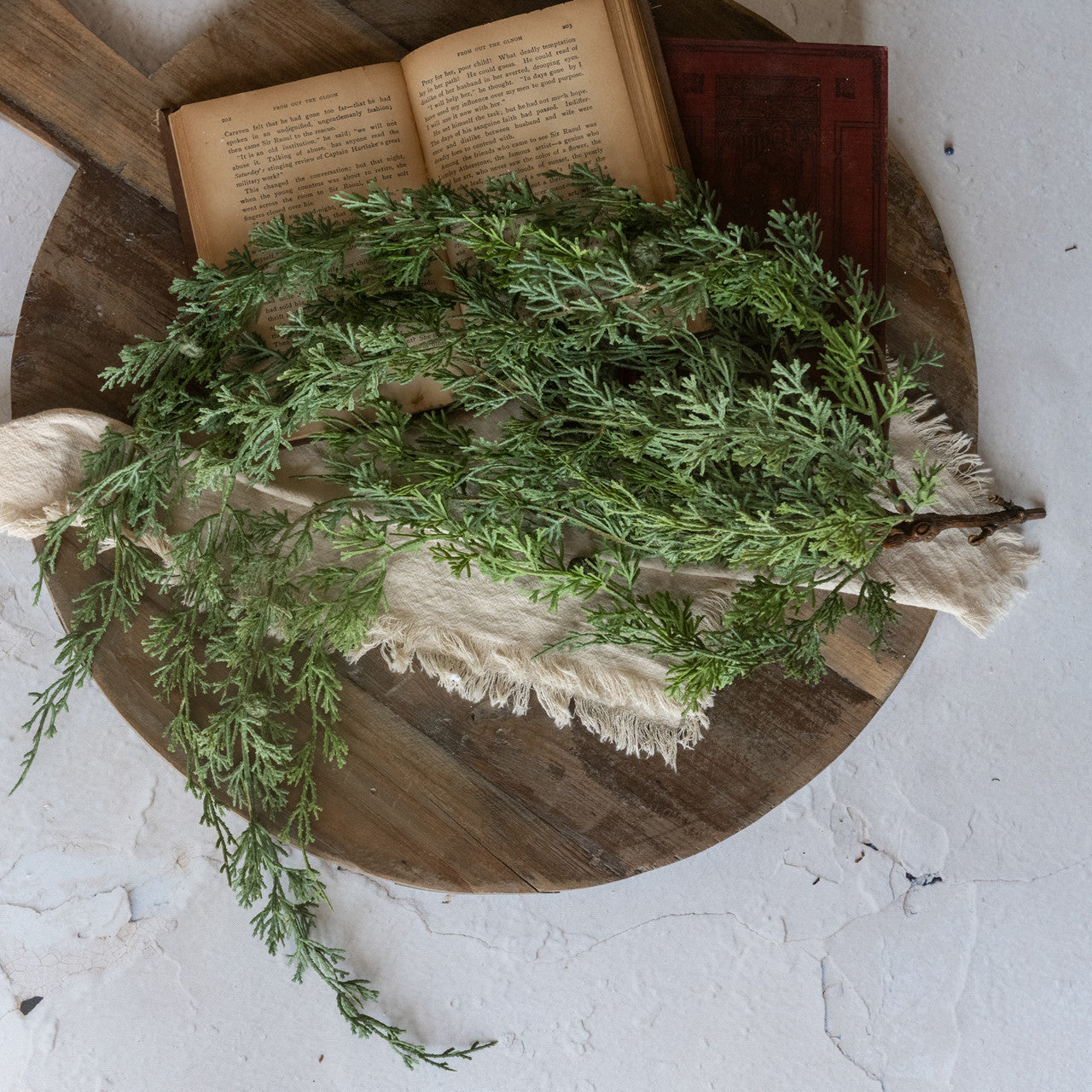 30" Soft Touch Weeping Cedar Hanging Bush