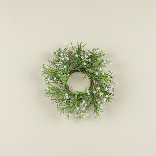 12"Baby's Breath Candle Ring/Wreath