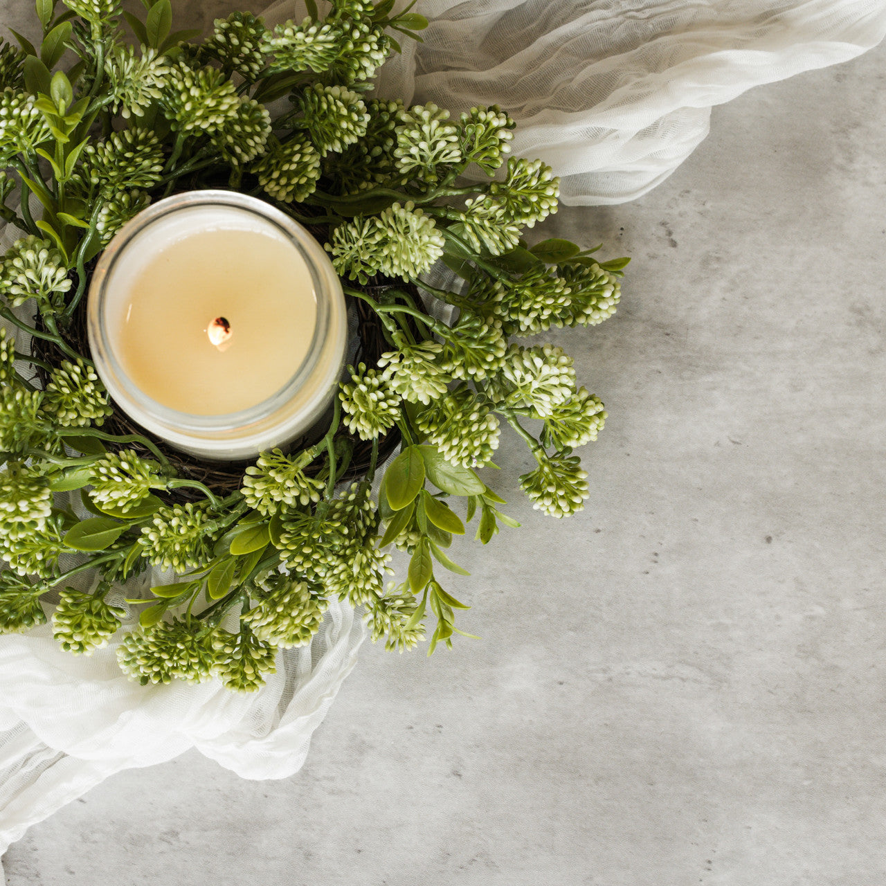 12" Clover Candle Ring/Wreath