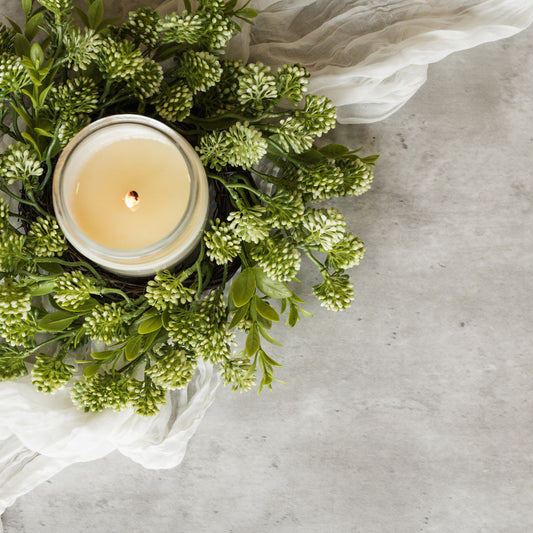 12" Clover Candle Ring/Wreath