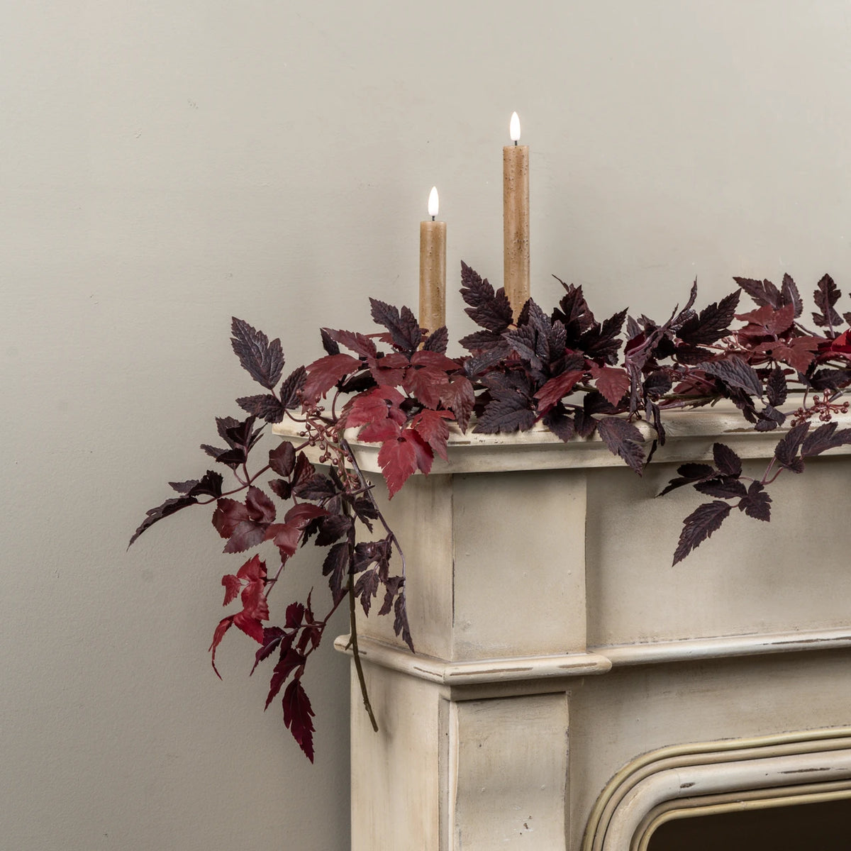 6' Burgundy Leaf Garland