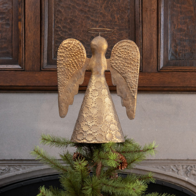 Antique Gold Angel Tree Topper