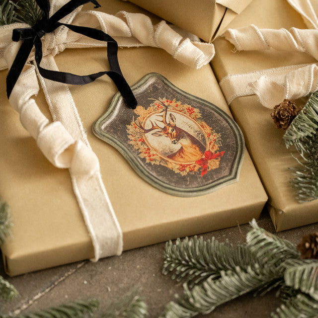 Framed Holiday Stag Ornament