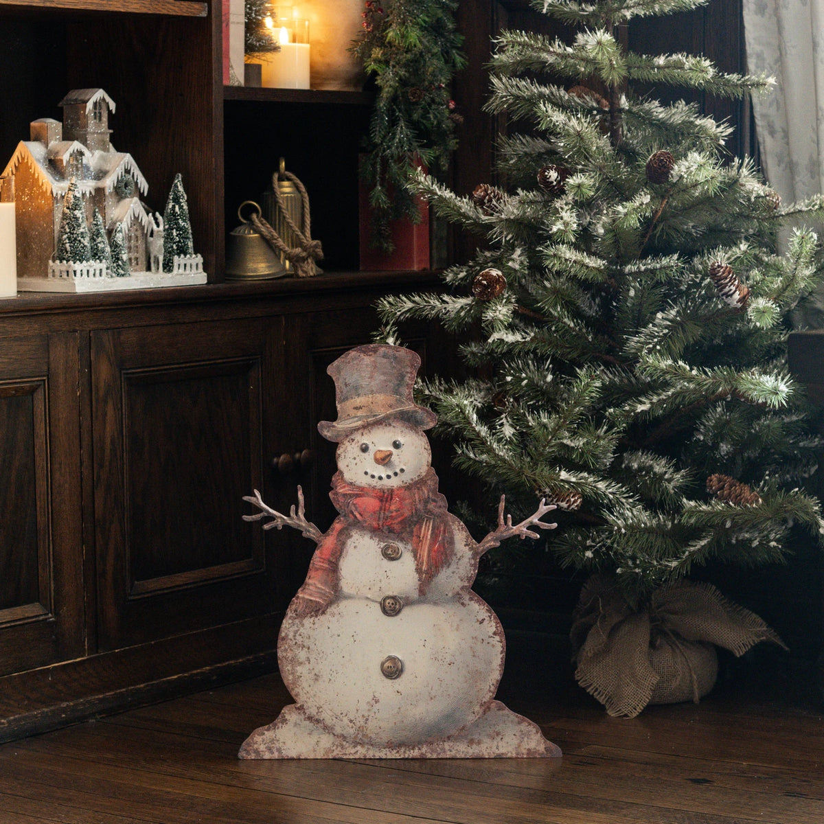 20" Red Scarf Snowman Dummy Board