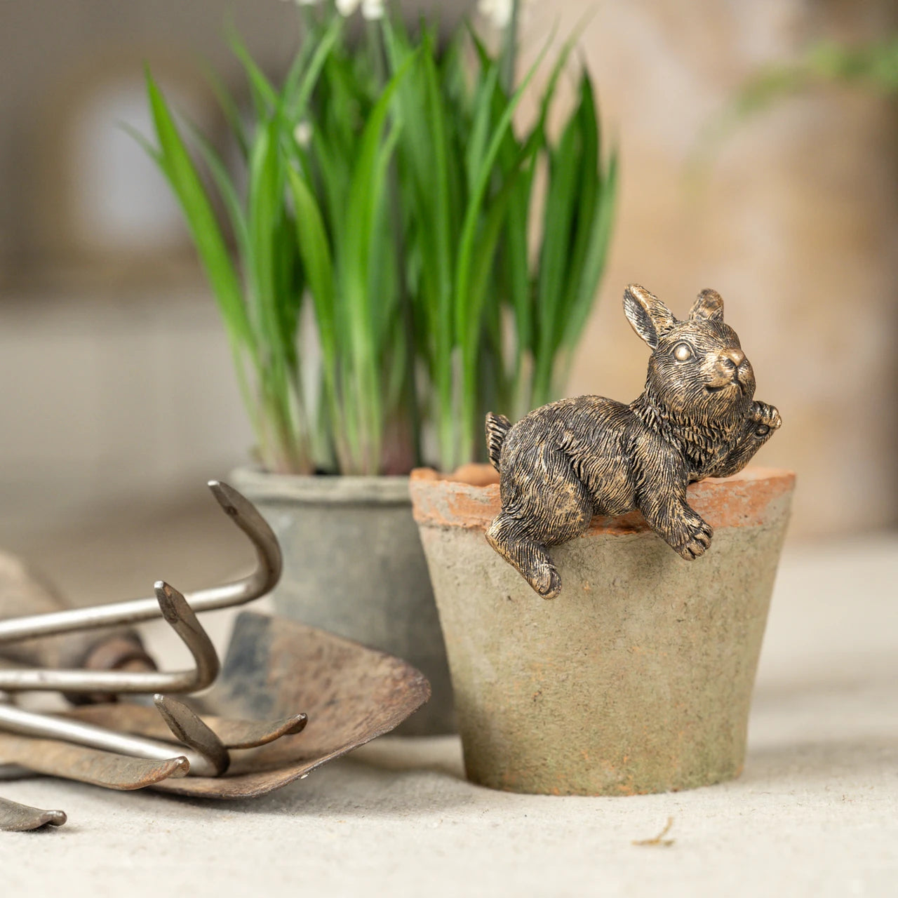 Laying Bunny Pot Hugger